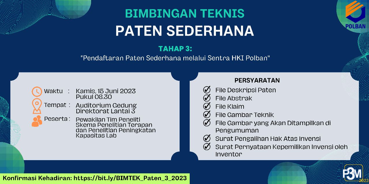 BIMTEK PATEN SEDERHANA TAHAP 3